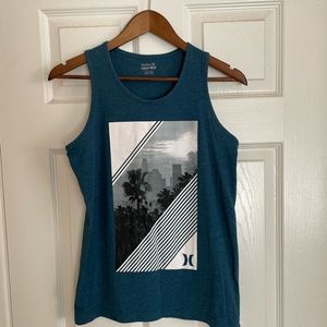 Hurley tank top blue size large